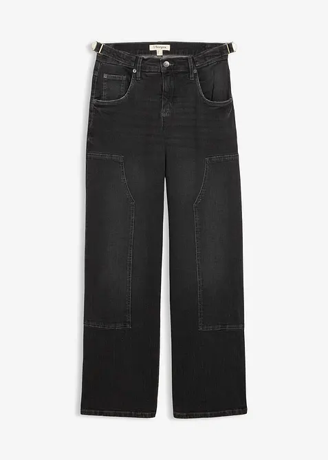 Wide leg jeans, mid waist, bonprix