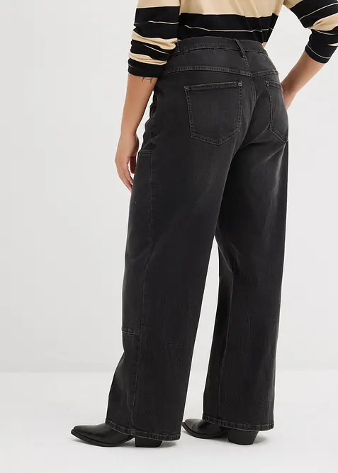 Wide leg jeans, mid waist, bonprix