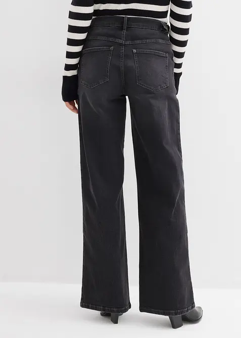 Wide leg jeans, mid waist, bonprix