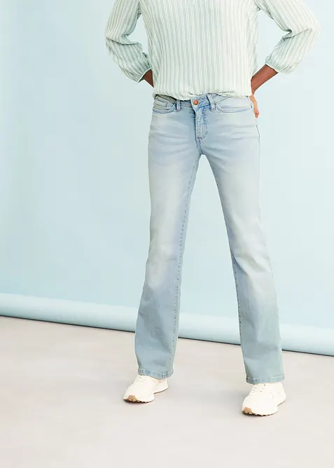 Bootcut stretch jeans, mid waist, bonprix
