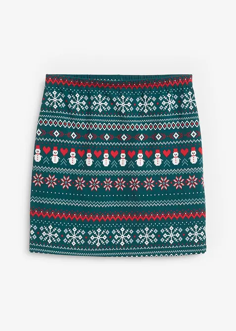 Minirok met Noors patroon van een katoen-elastan-mix, bonprix