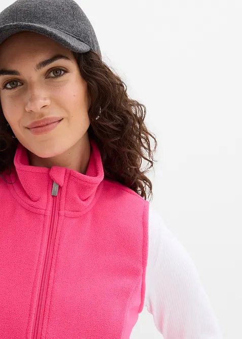 Fleece vest met zakken, bonprix
