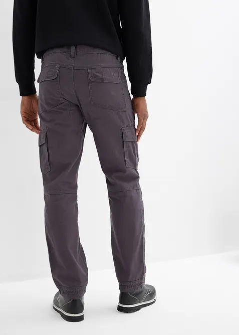 Relaxed fit cargo broek van puur katoen, straight, bonprix