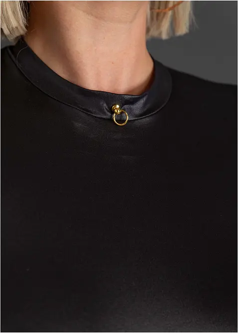 Stringbody ouvert, wetlook, bonprix