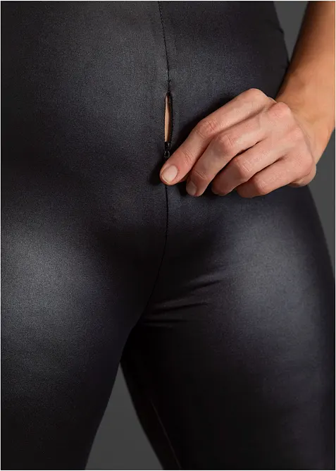 Catsuit ouvert, wetlook, bonprix