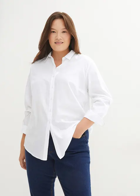 Essential overhemdblouse van katoen, bonprix