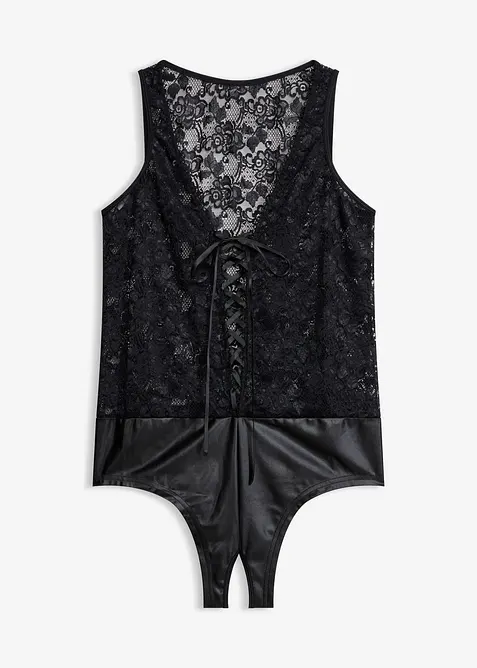 Body ouvert in wetlook, bonprix