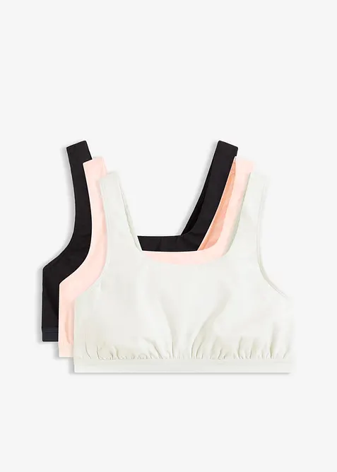 Bralette met biologisch katoen (set van 3), bonprix
