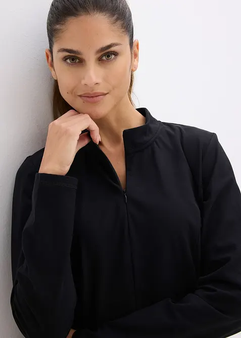 Outdoor jas met halve ritssluiting, sneldrogend, bonprix