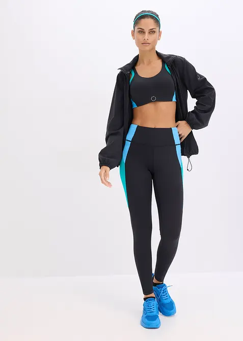 Comfortabele, sneldrogende  sportlegging met contraststrepen, bonprix