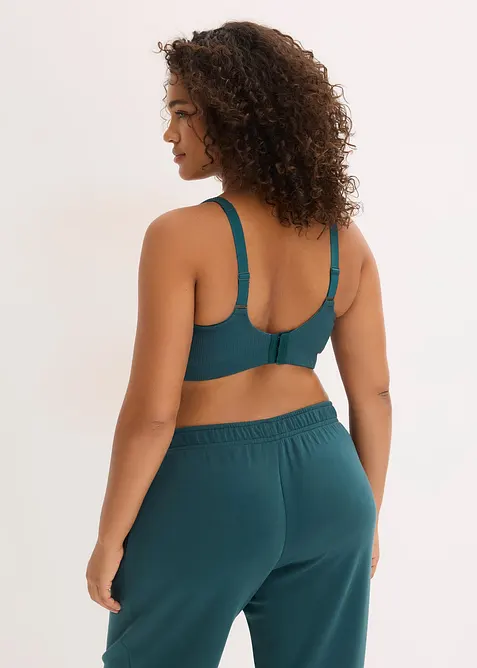 Sport bh met lichte steun van geribd materiaal, bonprix