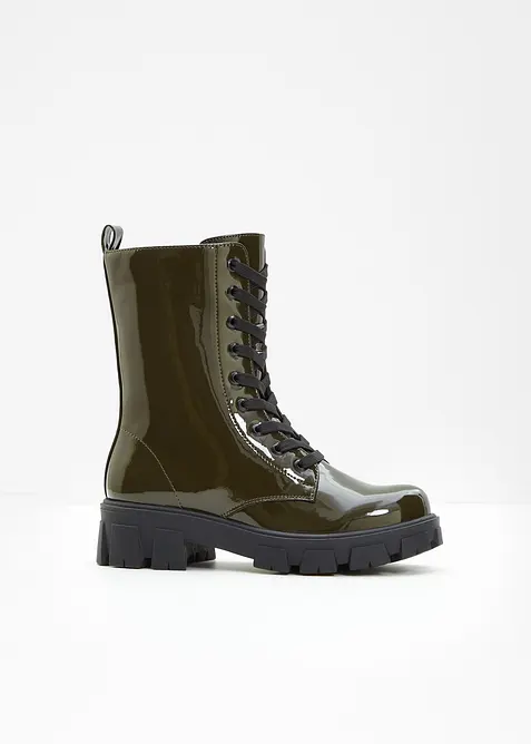 Veterboots in laklook, bonprix