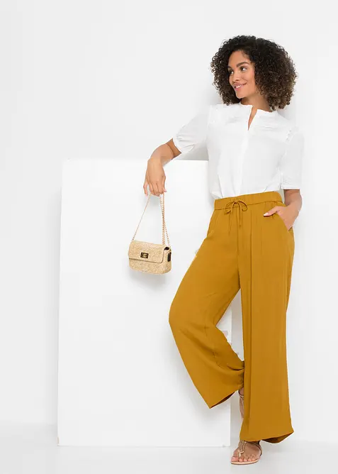 Wijde broek van soepele viscose, bonprix