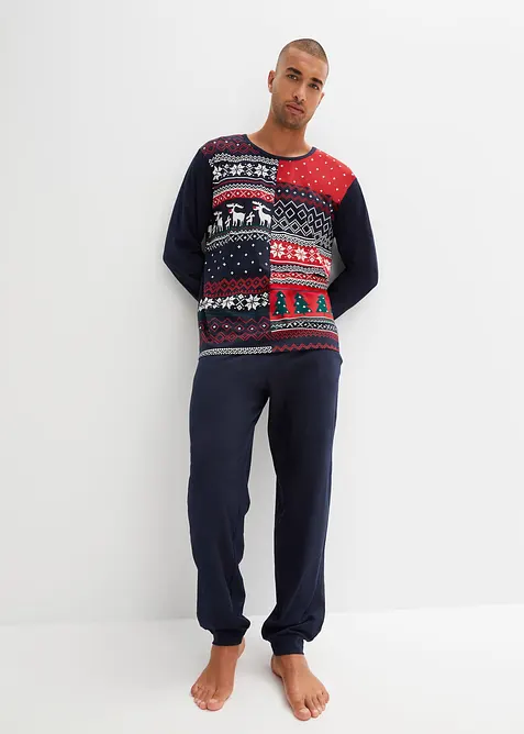 Pyjama van katoen met lange mouwen, bonprix