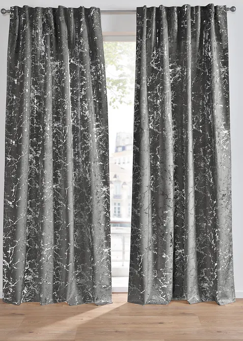 Verduisterend gordijn met een glanzend dessin (1 stuk), bonprix