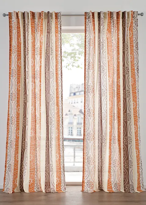 Gordijn met strepen van gerecycled polyester ( 1 stuk), bonprix