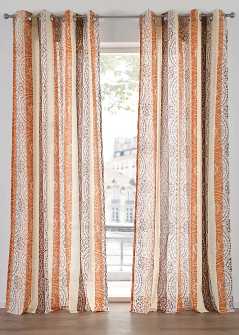 Gordijn met strepen van gerecycled polyester (1 stuk), bonprix