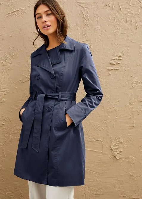 Trenchcoat van katoen, bonprix