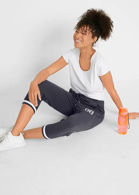 3/4 joggingbroek in een katoen-wolmix, bonprix