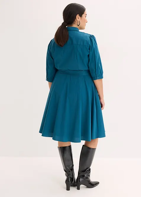 Overhemdjurk met kant en strikceintuur, bonprix