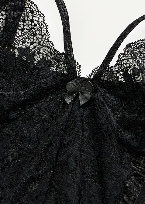 Bustier met jarretels en string (2-dlg. set), bonprix