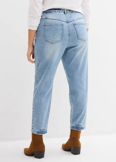 High waist mom jeans, low stretch, cropped, bonprix