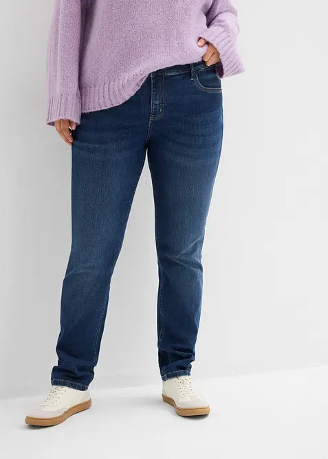 Skinny jeans mid waist, biologisch katoen, bonprix