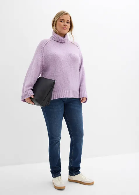 Skinny jeans mid waist, biologisch katoen, bonprix