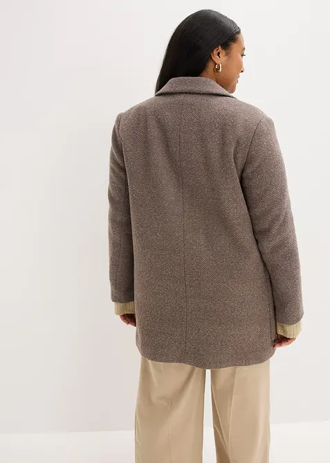 Korte jas in wollen look, bonprix