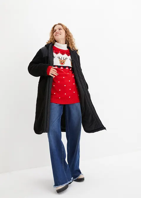 Kersttrui met rendier, bonprix