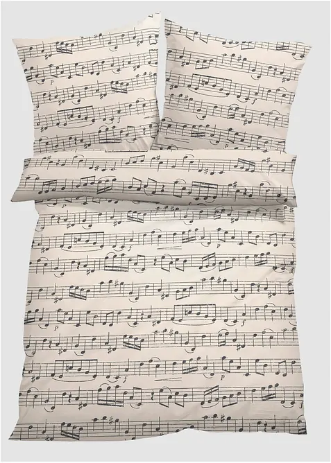 Dekbedovertrek met muzieknoten, bonprix