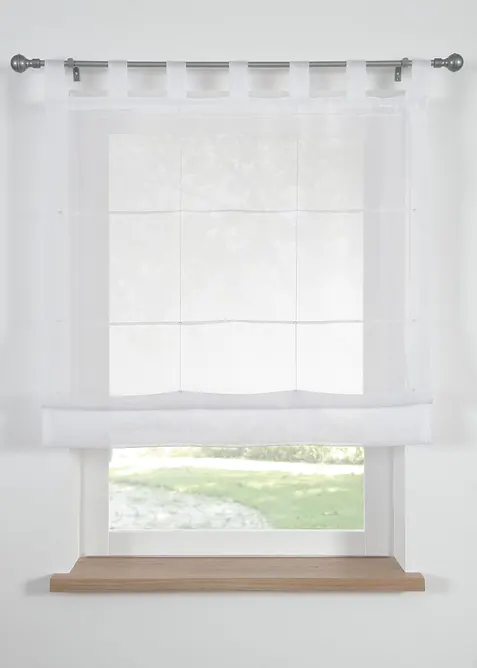 Vouwgordijn van lichte voile, bonprix