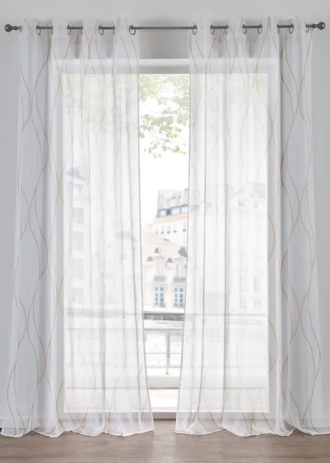 Gordijn met golven, ook verkrijgbaar in extra lang (1 stuk), bonprix