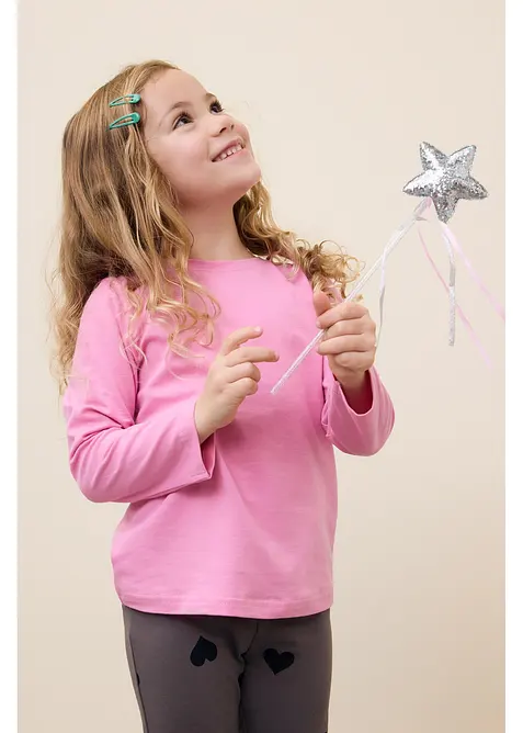 Longsleeve shirt van elastisch biologisch katoenmix (set van 3), bonprix