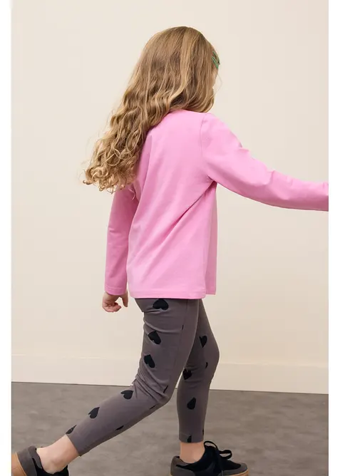 Longsleeve shirt van elastisch biologisch katoenmix (set van 3), bonprix