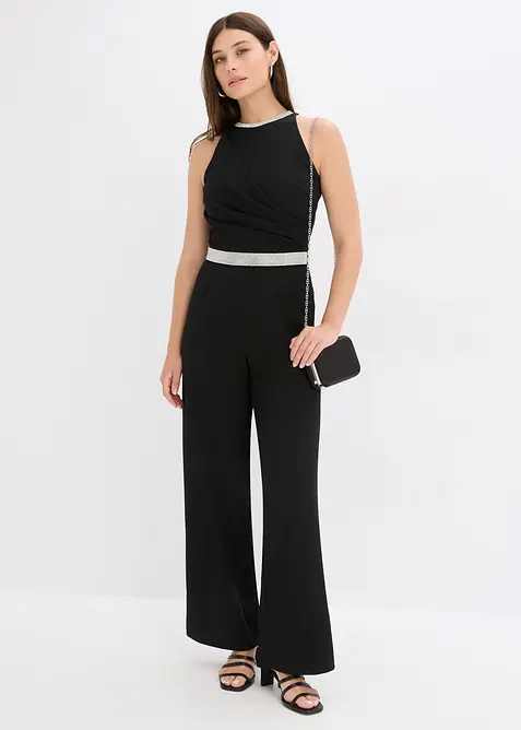 Jumpsuit van gestructureerde crèpe, bonprix