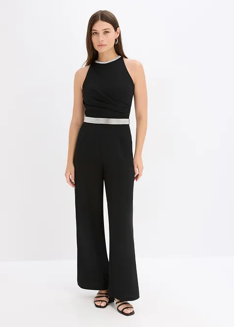 Jumpsuit van gestructureerde crèpe, bonprix