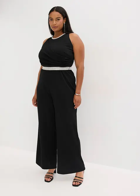 Jumpsuit van gestructureerde crèpe, bonprix