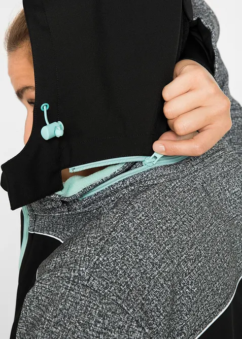 Softshell jas met reflecterende details, waterafstotend, bonprix