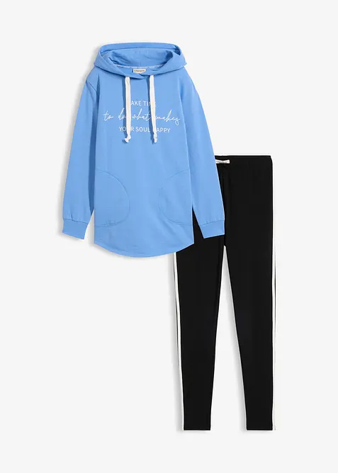Joggingpak met lange sweater en legging (2-dlg.), bonprix