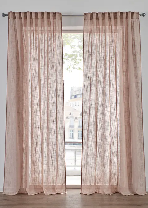 Gordijn met structuur (2 stuks), bonprix