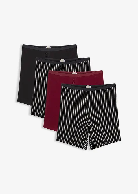 Damesboxershorts met langere pijpen (4-pack), bonprix