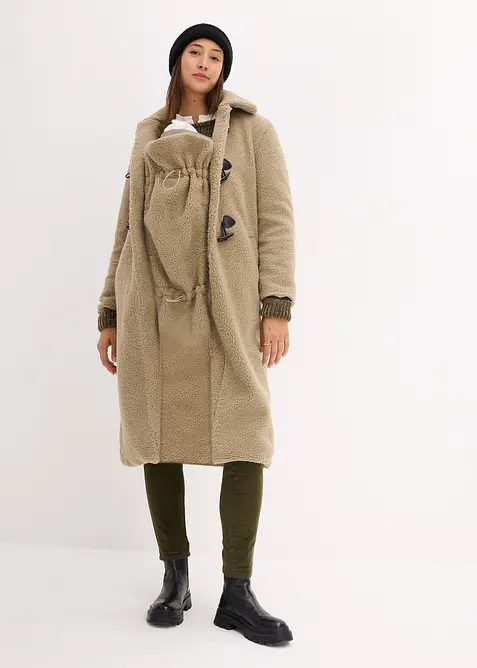 Zachte zwangerschapsjas/draagjas van teddy fleece, bonprix