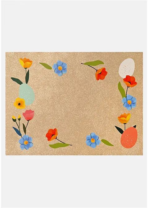 Wasbare deurmat met lentemotief, bonprix