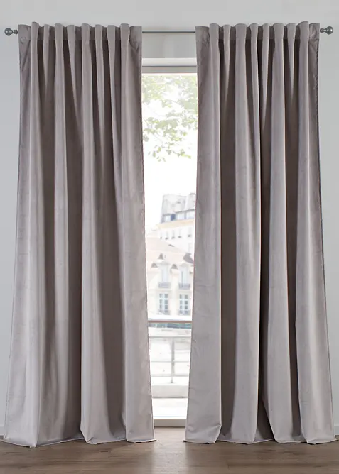 Isolerend verduisterend thermogordijn met fluweelachtig oppervlak (1 stuk), bonprix