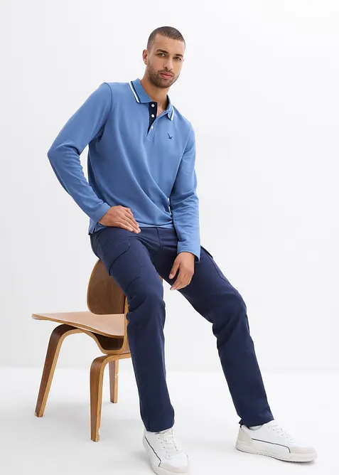 Regular fit stretchbroek met cargozakken, straight, bonprix