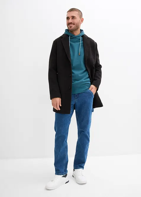 Sweater met sjaalkraag van puur biologisch katoen, bonprix