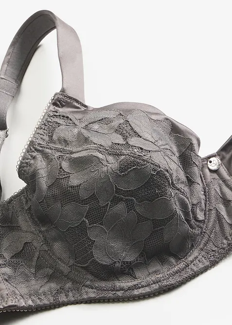 Beugel bh met gewatteerde bandjes en glanseffect, bonprix