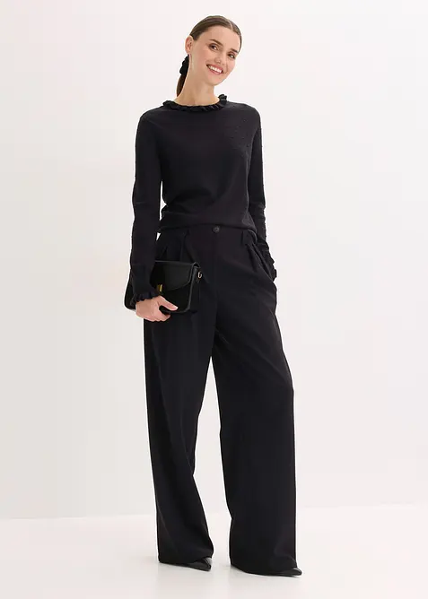 Fijn gebreide trui van viscosemix, bonprix