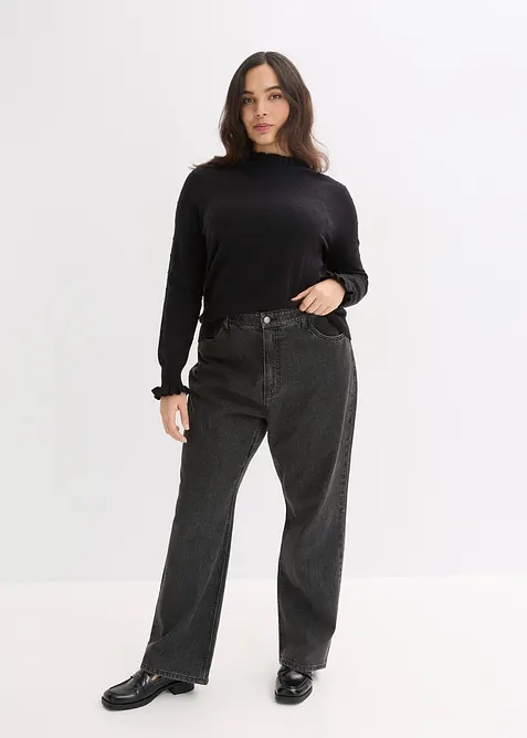 Fijn gebreide trui van viscosemix, bonprix